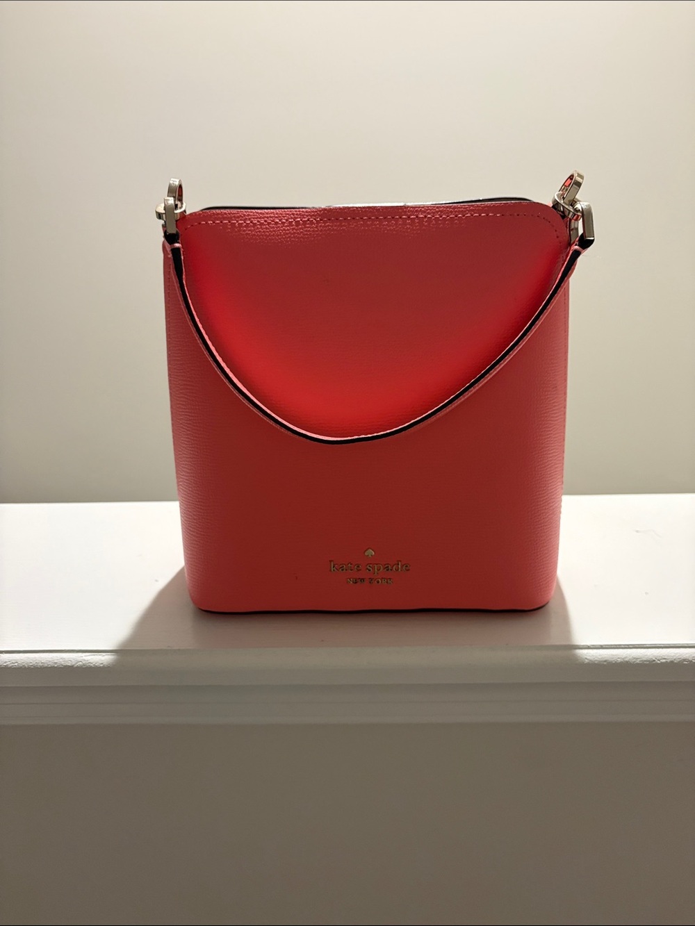 kate spade Coral Structured Crossbody Bucket Bag